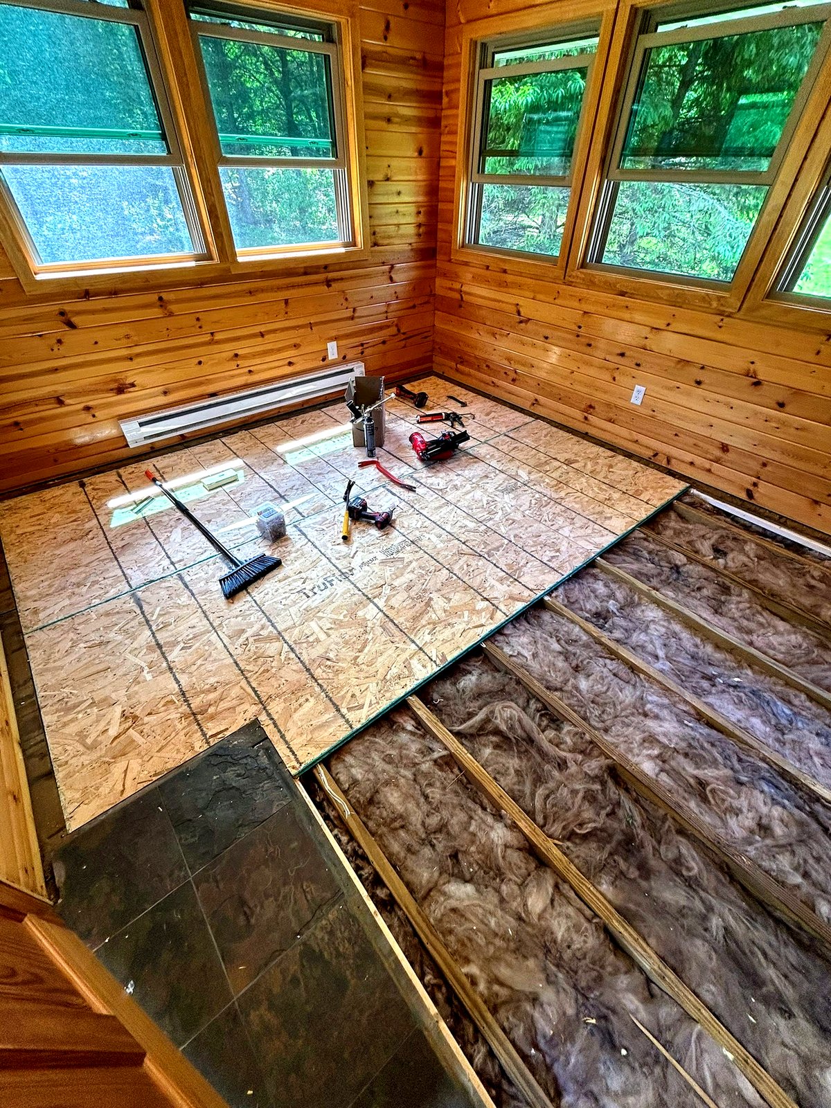 After: new windows on cabin